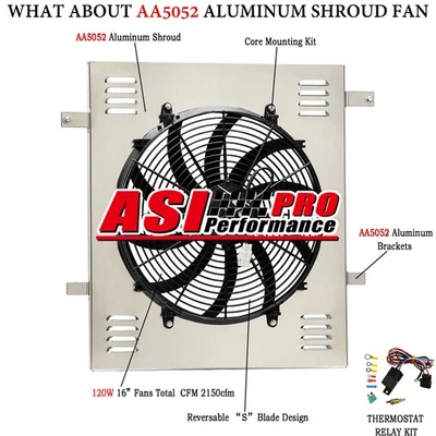 Aluminum Shroud 16" Fan fit 1998-11 Ford Explorer Ranger Mercury Mountaineer Foto 1 de 4