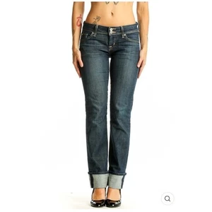 Pantalones de mezclilla Hudson azul oscuro de pierna recta (talla 28/M) - Imagen 1 de 4