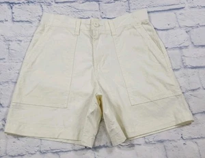 "Pantalones cortos utilitarios Lee para mujer talla 6 marfil 6"" entrepierna tiro medio" - Imagen 1 de 11