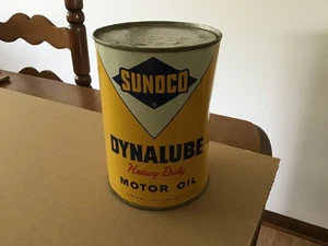 Sunoco Dynalube Heavy Duty  Motor Oil 1 quart full can Sun Oil Co Phila Pa - Picture 1 of 5