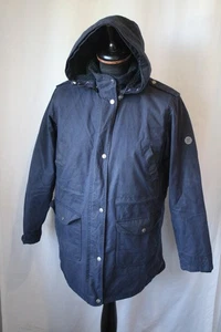 Vintage Barbour Bridport blau Wachsjacke abnehmbare Kapuze Mantel Gr. 16 Wetter warm - Bild 1 von 22