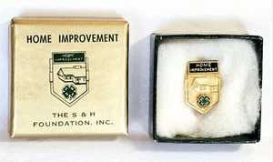 1960s 4 H HOME IMPROVMENT Achievment Award Pin and Box, The S & H FOUNDATION  - Bild 1 von 20
