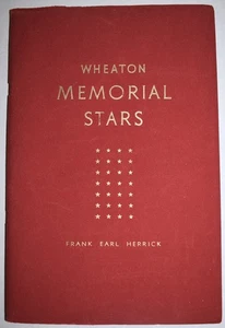 WHEATON MEMORIAL STARS Buch der Tränen & Stolz 1948 Frank Herrick WWII 68pp FreeSH - Bild 1 von 5