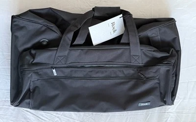 Brand New Rock Black Wheeled Duffle Bag 67cm Expandable Travel Luggage  - Image 1 of 4