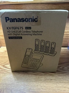 Panasonic KX-TGF675 Link2 Cell 5-Handset Cordless Phone Answering Machine System - Picture 1 of 9