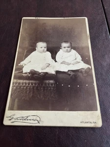 Fotografía con tarjeta de gabinete de alrededor de 1890 sin nombre Birmingham Ala Baby Atlanta - Imagen 1 de 4