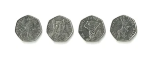 Gran Bretaña 50 Peniques 2017 Juego Completo Beatrix Potter - 4 monedas diferentes - Imagen 1 de 2