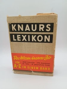 Knarus Lexicon A-Z 1956 with Old Wold Map In German - Picture 1 of 20
