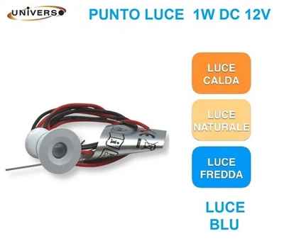 Mini faretto IP65 LED 1W incasso punto luce DC 12V doccia cielo stellato - Immagine 1 di 4