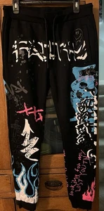 Smoke Rise 1991 Active Stretch Pants Jogger Sweat With Graffiti NWOT - Picture 1 of 7