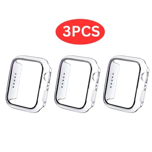 3 PacksTempered Glass + Case For Apple Watch Series 10/9/8/7/6/5/4 (40mm-49mm) - Picture 1 of 19