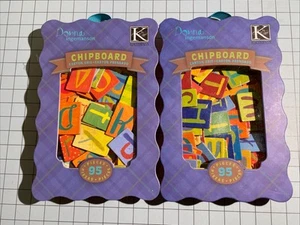 K & Company DI Rough & Tumble Chipboard Alphabet Scrapbooking Crafts Letters Lot - Picture 1 of 2