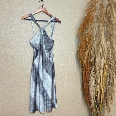 Vestido Antonio Melani seda talla 10 mediano negro plata Foto 1 de 4