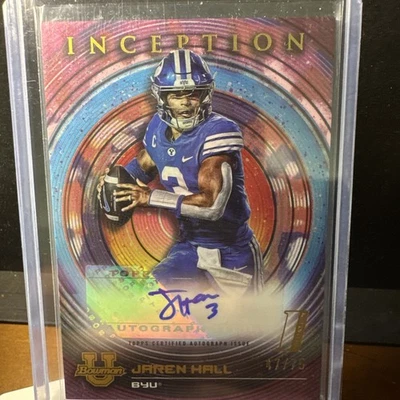 2022-23 Bowman Inception University Fuchsia Foil Jaren Hall 47/75 Auto - Image 1 of 4