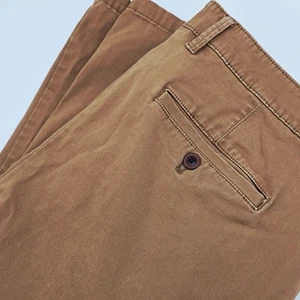 Pantalones chinos vintage resistentes a la intemperie para hombre 34x32 marrón frente plano W3F044 - Imagen 1 de 9