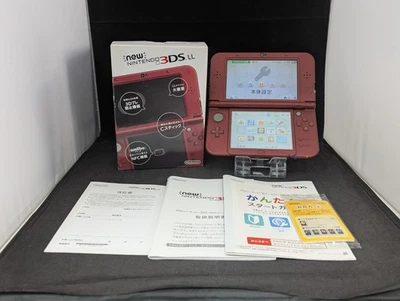 B1158 Nintendo nueva consola 3DS LL XL rojo metálico JP con caja manual fx Foto 1 de 4