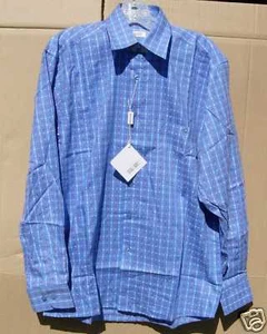 Maxini Men's Sz S Long Sleeve Blue Patterned Shirt NWT - Picture 1 of 3