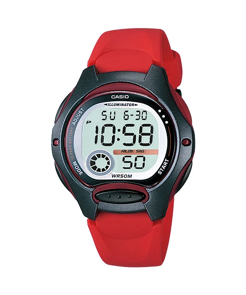 CASIO Kinderuhr Uhr Fun Timer LW-200-4AVDF in rot,Mädchenuhr,Jungenuhr NEU - Bild 1 von 1