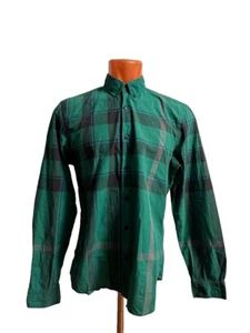 Burberry Men Long Sleeve L size green shirt nova check - Picture 1 of 8