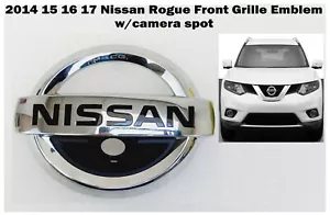 2014 2015 2016 2017 Nissan Rogue Front Grille Emblem W/Camera spot 62890 4BA0A - Picture 1 of 3