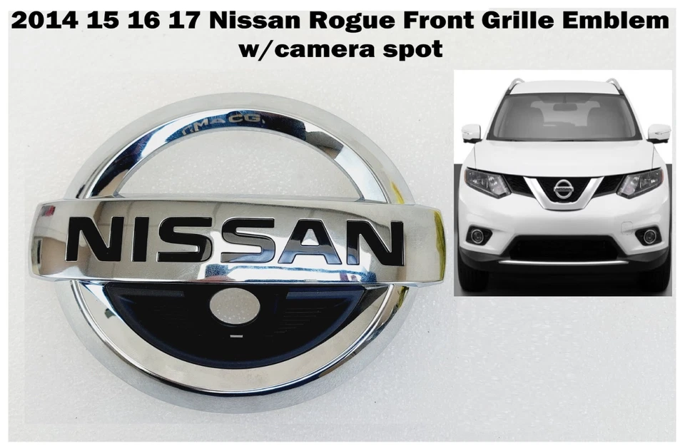 2014 2015 2016 2017 Nissan Rogue emblema grade dianteira com câmera spot 62890 4BA0A - Imagem 1 de 3