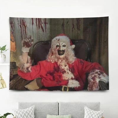 Terrifier Terror Tapiz Colgante de Pared para Salón Dormitorio Decoración de Pared Foto 1 de 4