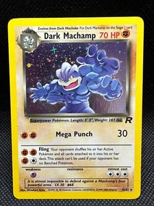 Dark Machamp Holo [HP] Rare Team Rocket Set - 10/82 Pokemon Card [2000]