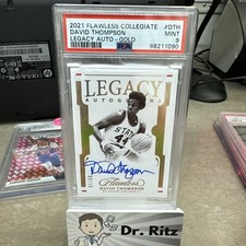2021-22 Flawless David Thompson Gold Legacy Autographs Auto 09/10 Nuggets PSA 9