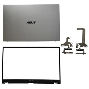 New For ASUS VivoBook X512 X512U V5000F LCD Back Cover+Front Bezel+Hinges Silver - Picture 1 of 4