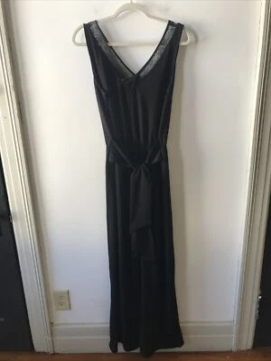 Mono Jack By BB Dakota para mujer L negro encaje cuello en V sin mangas pierna ancha nuevo con etiquetas Foto 1 de 4