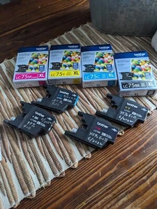 brother lc75 xl ink New cartridges Four Pack With Four Bonus Used Cartridges - Picture 1 of 4