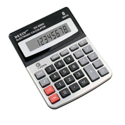 8 DIGITS DISPLAY DESKTOP CALCULATOR, JUMBO LARGE BUTTONS-BUSINESS & ACCOUNTS UK - Image 1 of 4