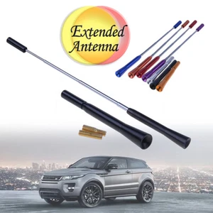 7" -Universal Car Antenna Radio AM/FM Antena Roof Mast Long Whip style Black kit - Picture 1 of 7