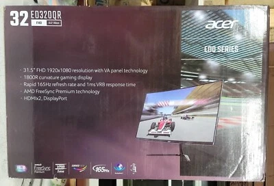 ACER ED320QR S 31.5" FULL HD LED GAMING LCD MONITOR - 16:9 - BLACK **SEALED** - Image 1 of 3