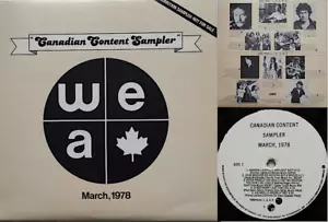 VARIOUS rare import LP: Canadian Content Sampler March 1978 - Canada-only PRO - Picture 1 of 2