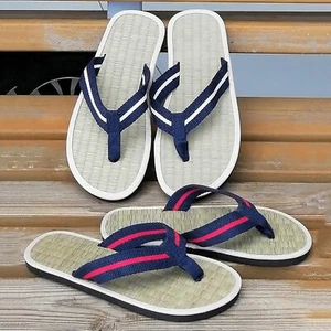 Zapatillas de paja para mujer damas informales chanclas de ratán hierba ^ - Imagen 1 de 17