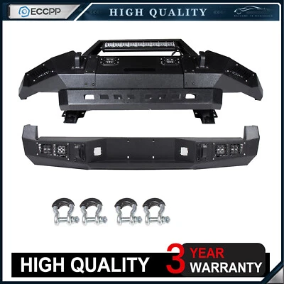 Offroad Steel Front Rear Bumper w Leds D-rings Winch For Toyota Tacoma 2005-2015 Foto 1 de 4