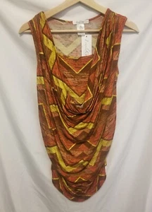Everly Grey Carla Maternity Top XS Brown Red Kalani Pullover Sleeveless - Picture 1 of 8