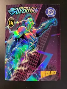 1996 Wizard Marvel Comics Superman Chromium Holochrome REFRACTOR Card #14 - Picture 1 of 2