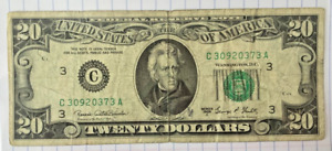 Vintage 1969 C Federal Reserve Note $20 twenty dollar bill. C30920373A