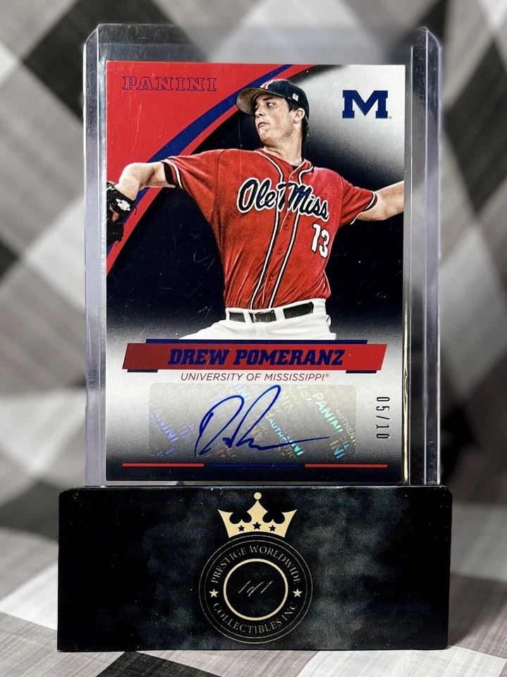 Drew Pomeranz 2016 Panini BlackOle Miss Auto/10 #DP-MIS Ole Miss & Padres Foto 1 de 2