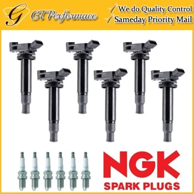Quality Ignition Coil & NGK Spark Plug 6PCS for ES300/ Avalon Camry Sienna V6 - Изображение 1 из 4