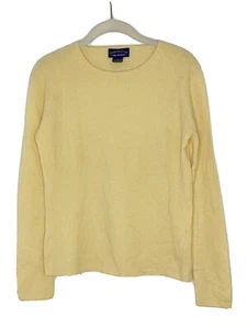 Charter Club womens 100% Cashmere 2 ply Yellow Pullover Sweater Size Small B6 - Picture 1 of 6