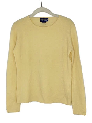 Suéter Pullover Charter Club Mujer 100% Cachemira 2 Capas Amarillo Talla Pequeña B6 Foto 1 de 4
