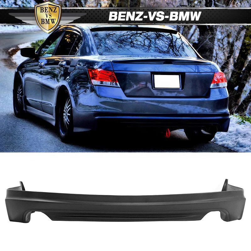 Fits 08+ Honda Accord 4Dr V-Style Rear Bumper Lip diffuser Spoiler Splitter PU Foto 1 de 4