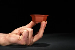 2.7in Chinese Classical Yixing Zisha Clay Pot, Handmade Succulent Bonsai Decor - Picture 1 of 6