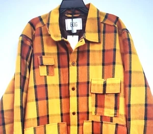 BDG Men's Multi Color, Quilted Style Jacket LX-TG Mid Length Yellow, Blue Orange - Picture 1 of 14