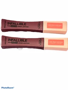 2 L'Oreal Infallible Liquid Lipstick 830 Blackcurrant Crush NEW  - Picture 1 of 4