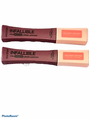 2 L'Oreal Infallible Liquid Lipstick 830 Blackcurrant Crush NEW  - Image 1 of 4