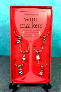 6 pennarelli vino FARO di Boston Warehouse nuovi in scatola perfetta ~ idea regalo ๐! - Foto 1 di 6